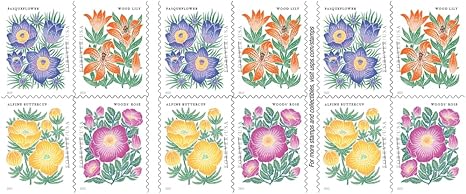 2022 Mountain Flora Wild Flowers Garden Forever First Class Postage Stamps