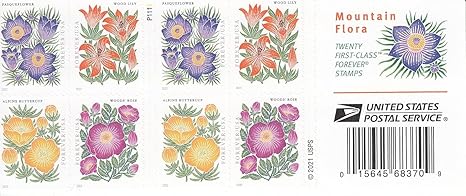 2022 Mountain Flora Wild Flowers Garden Forever First Class Postage Stamps